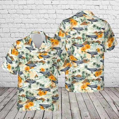 Us Air Force Hawaiian Shirt Tropical Flower Aloha Shirt Beachwear For Men Women 