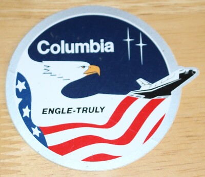 1981 Official NASA Space Shuttle Mission STS-2 Shuttle Columbia Sticker