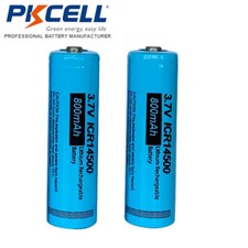 2Pcs AA Battery ICR14500 3.7V 800mAh Rechargeable Li-ion For Garden Lights