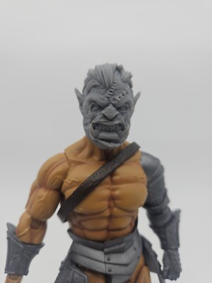 Custom 3d Printed Zombie Orc Headsculpt For Mythic Legions 1/12 Scale Figure