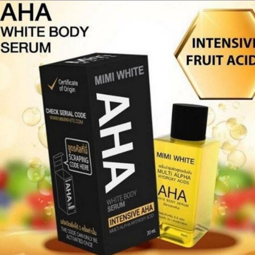 mimi　BODY SERUM & GEL Mimi White AHA Serum Brightening Body Serum 30ml x 6 Ship from USA