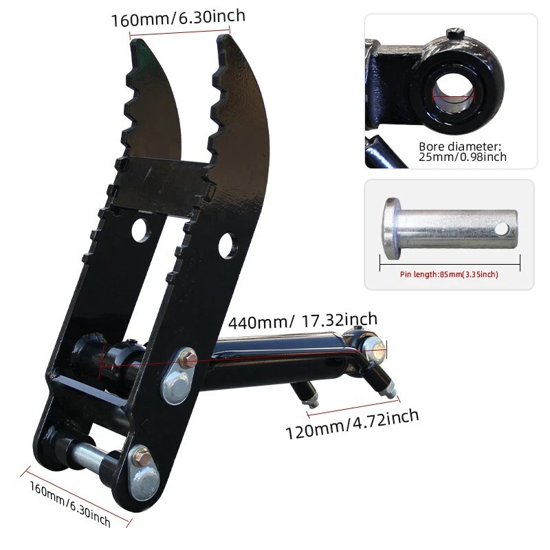 Se adapta a mini excavadoras kit de accesorios de excavadora pequeña abrazadera hidráulica de clip para pulgar Foto 2 de 4