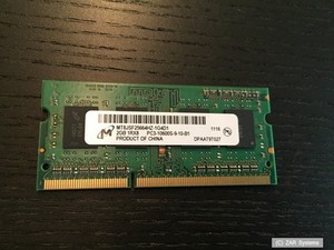 HP EliteBook 2540p Ersatzteil: 2GB PC3-10600 536723-652 MT8JSF25664HZ-1G4D1