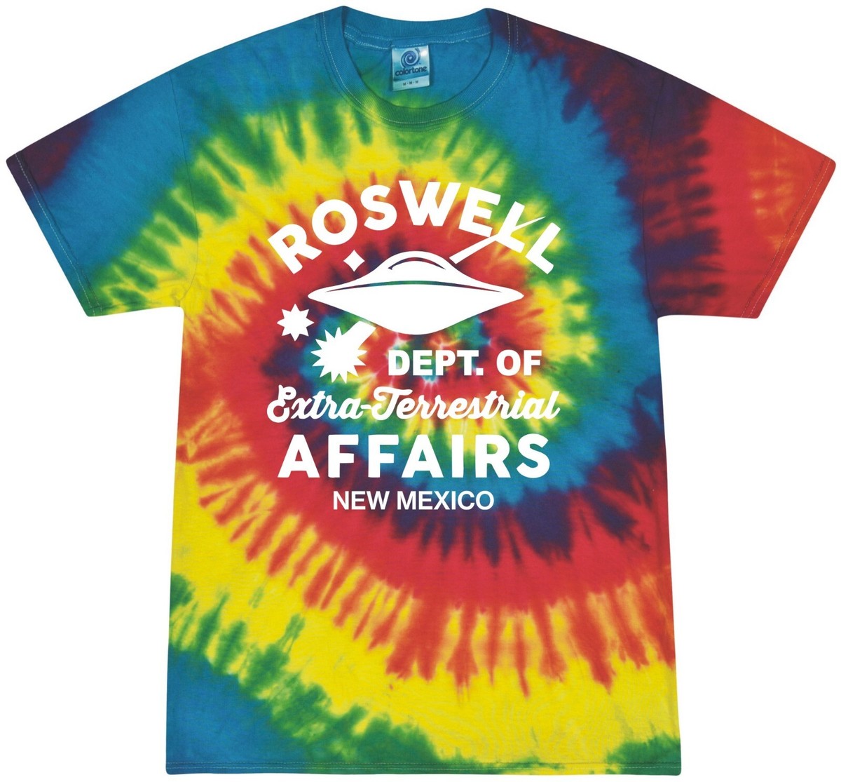 Tie Dying Alien Print Tie Dye Tee Dress Keep On Raven Rainbow Tie