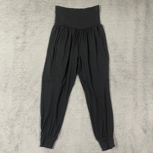 Athleta Studio Jogger Womens Size XS Black High Rise Boho Hippie Yoga 26" Inseam