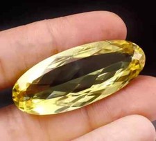 Natural Flawless 50 Ct Ceylon Yellow Sapphire Loose Oval Cut Certified Gemstone