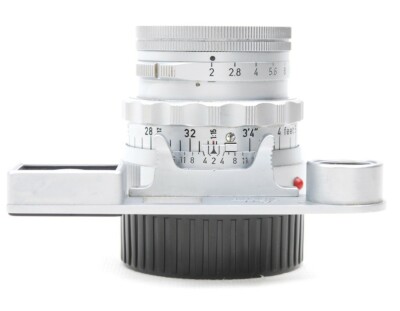 Ex+ Leica Leitz Summicron 50mm f/2 w/Goggle 156xxxx Silver Made in
