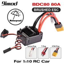 9IMOD Brushed ESC 80A Electronic Speed Controller for 1/10 RC Cars 540/550 Motor