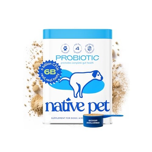 Native Pet Probiotics for Dogs - Dog Probiotics Powder for  Assorted Sizes 