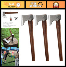 3 Pack 16.5" Throwing Axes - High Carbon Steel  Hickory Handle, Axe Throwing Ga
