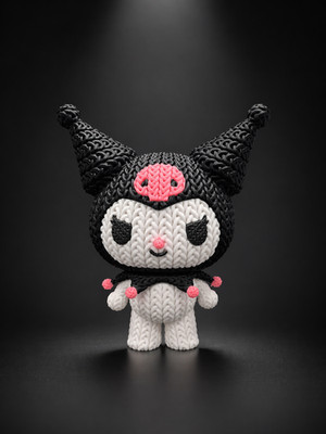 Kuromi-Inspired 3D Printed Figure   Collectible Display Piece