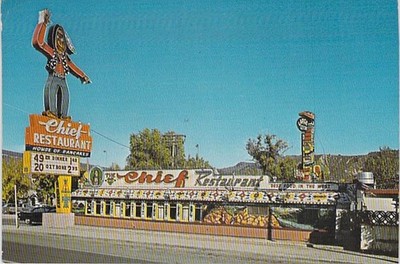 Vintage The Chief Restaurant Diner Durango Colorado D&RGWRR Postcard