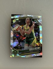 2025 Panini WNBA Prizm Nika Muhl Cracked Ice Prizm #127 Storm