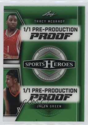 2025 Leaf Metal Sports Heroes 2 1/1 Tracy McGrady Jalen Green #H2-21 HOF 7y2