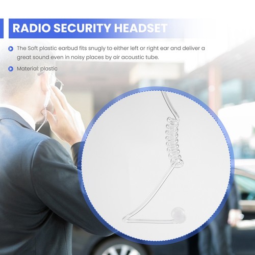 Verdeckt Akustik RöHren OhrhöRer Headset PTT Mic Kom6890 - Photo 4/7