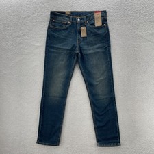 Levis 511 Jeans Mens 34x32 Blue Slim Fit Dark Wash Stretch Preppy Grunge NEW