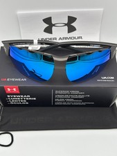 Under Armour UA Sunglasses Conquer 8600132-060161 Satin carbon Blue Mirror NIB