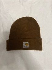 Brown Youth Carhartt Beanie Stretch Knit Winter Hat Onesize