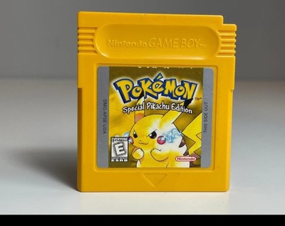 Pokemon Yellow Pikachu Edition (Game Boy, 1999) Authentic First Print Saves VGC