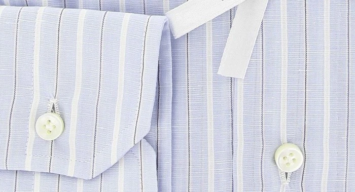 Nueva Camisa Buonamassa Napoli Azul Claro Algodón Lino 17/43 Foto 3 de 4