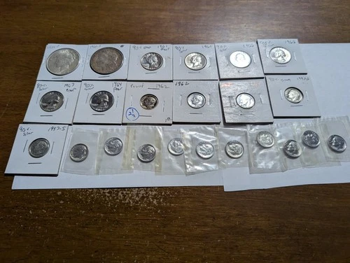 90% Silver Morgan Peace Dollar Quarter Dime $5 Roll Circ & Proof AU BU 1964
