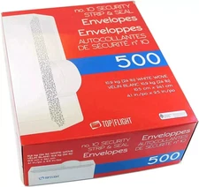Security Letter White Business Envelopes Self Stick Bulk 500 Peel Seal Tinted
