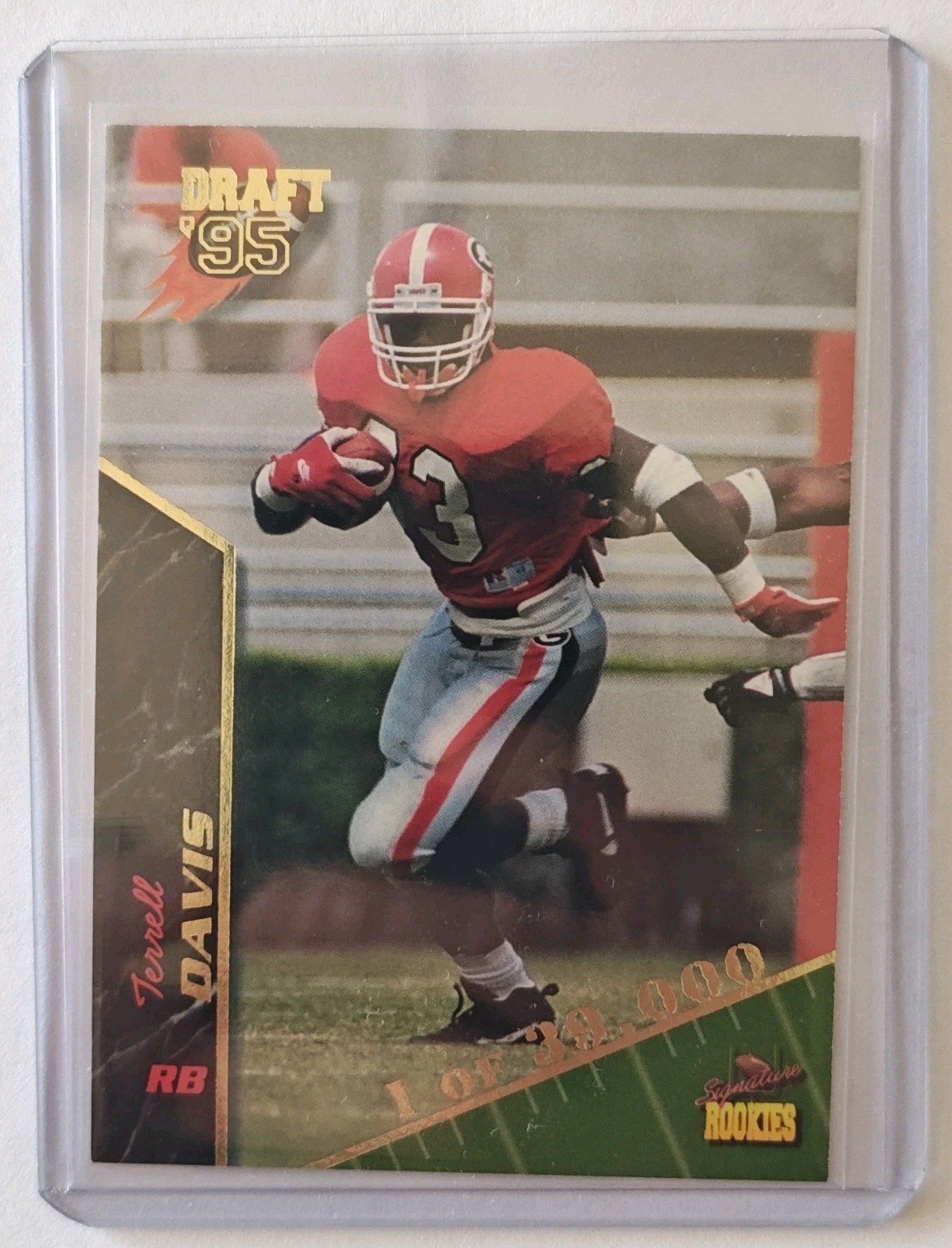 1995 Terrell Davis Draft Signature Rookies 1 of 39,000 Card #21 - Near Mint