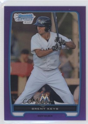 2012 Bowman Chrome Prospects Retail Purple Refractor /199 Brent Keys #BCP140 3v0