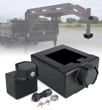 Patent-Designed Gooseneck Trailer Lock Kit Fit for Most 7-Inch Bottom Plate C...