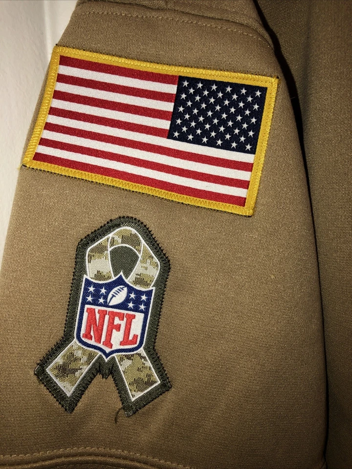 Washington Redskins Hombres Sudadera con Capucha Mediana Nike Dri Fit Saludo al Servicio Bandera Foto 4 de 4