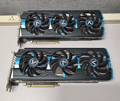 TWO Sapphire Vapor-X R9 280X Tri-X OC 3GB GDDR5 384 Bit Tahiti Graphics Card GPU