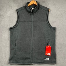 The North Face Sweater Fleece Vest Mens Large Black Heather NF0A47FAKS7 NEW
