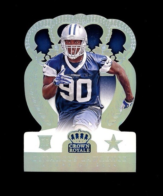 RARE 2014 Crown Royale SILVER FOIL ROOKIE CUT SP DEMARCUS LAWRENCE /199 RC! SEE