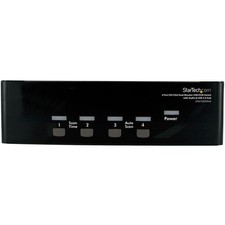 StarTech 4 Port DVI VGA Dual Monitor KVM Switch USB with Audio  USB 2.0 Hub