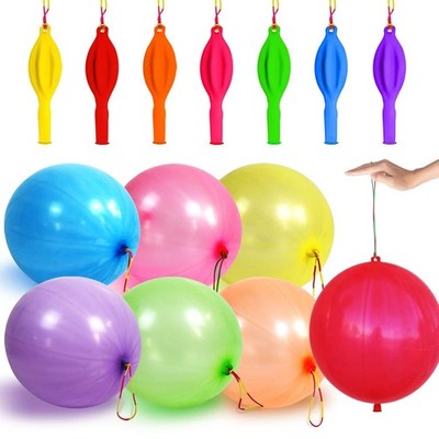 41Pcs Punch Balloons, Thickened Neon Punching Balloon Heavy Duty with Rubber