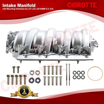 Aluminum Intake Manifold with Mounting Hardware for LS1 LS2 LS6 92MM 5.7L 6.0L