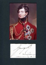George IV KING OF THE UNITED KINGDOM autograph, signed clipping & mounted