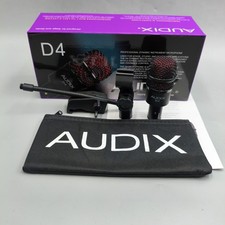 New 1 pack Audix D4 Hypercardioid Dynamic Instrument Microphone Bundle