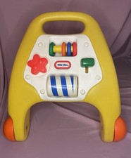 Vintage Little Tikes First Steps Baby Walker Activity Center Yellow Folding