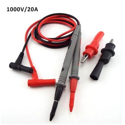 Multimeter Multi Meter Test Cord Lead Probe Wire Pen Cable 1000V 20A PCB Clip-On