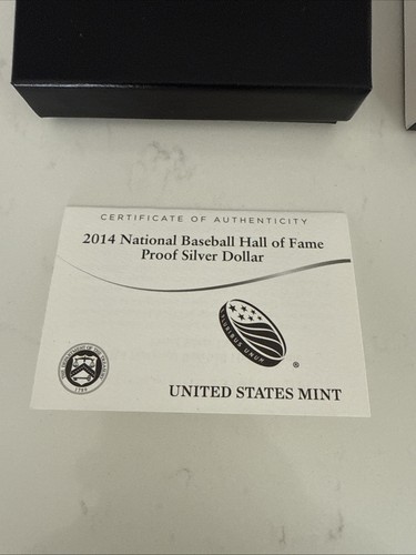 RARE 2014 P MLB Baseball Hall of Fame Proof Silver Dollar HOF Coin Box + COA - Picture 5 of 7