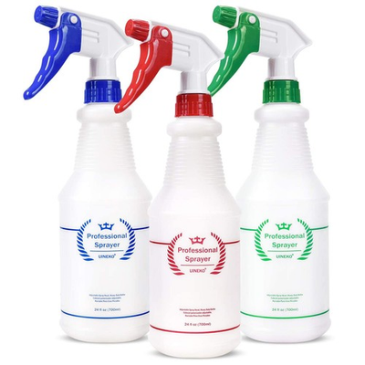 #ad Plastic Spray Bottle 3 Pack 24 Oz 3 Colors Heavy Duty All Purpose Empty S... $17.49
