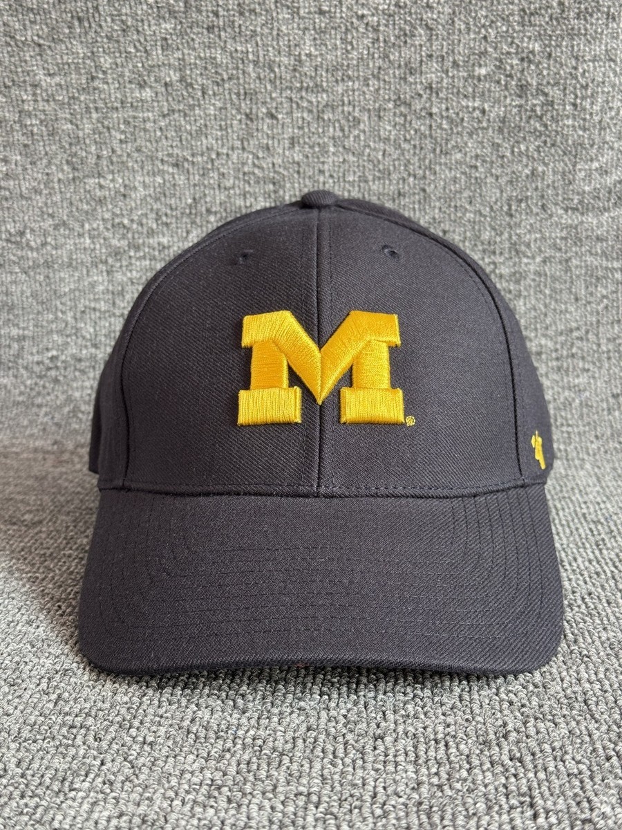 '47 Brand Michigan Wolverines Snapback Cap Curved Brim Navy Yellow NCAA Hat