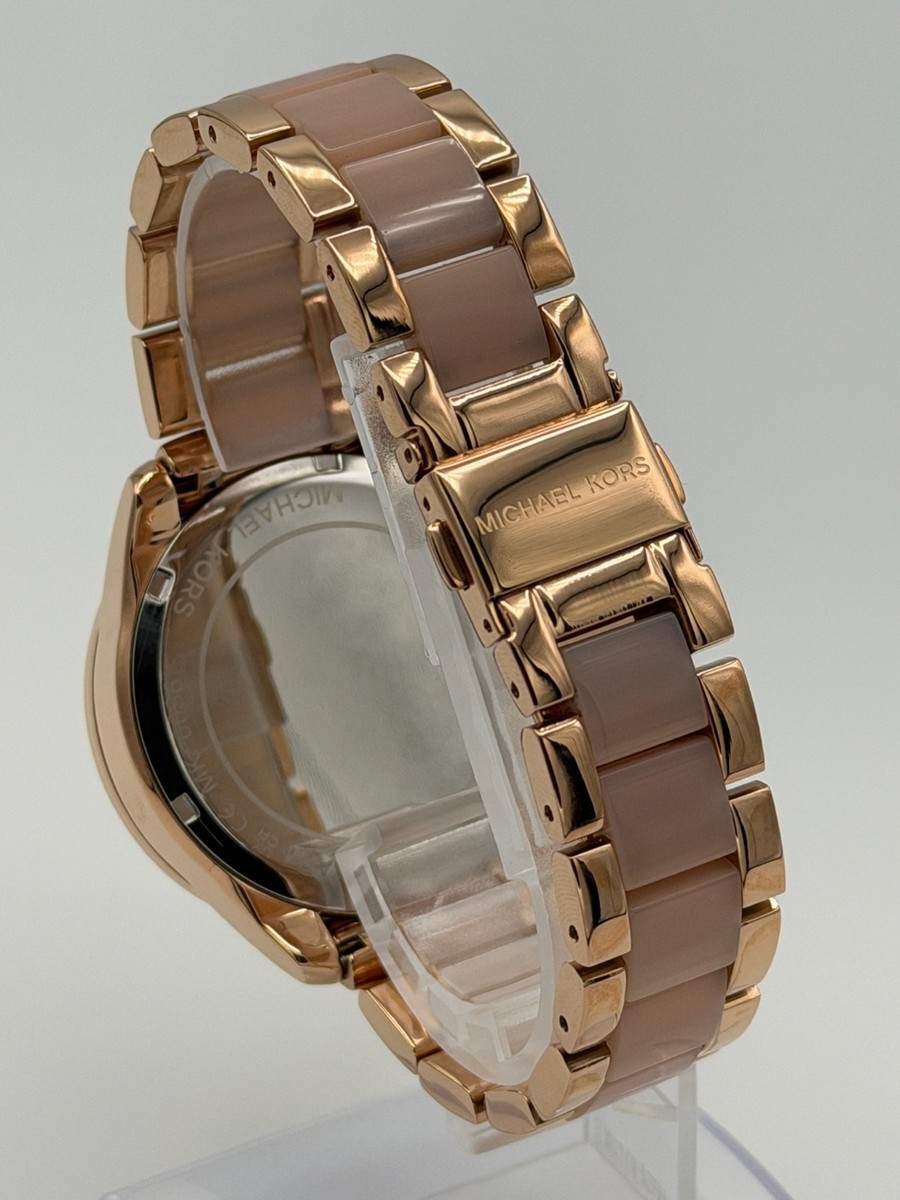MICHAEL KORS MK6096 Wren Rose Gold Crystal Pave Dial Chronograph