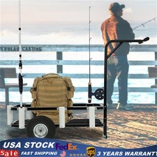 Beach Fishing Cart, Outdoor Heavy Duty Fishing/Beach Cart, Cart with Large Wheel