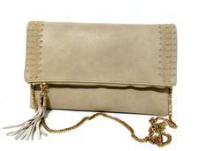 Beige Clutch Crossbody Small Purse Detachable...