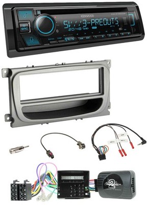 Kenwood Bluetooth USB CD Lenkrad DAB Autoradio für Ford S-Max Mondeo Can 07-14 A