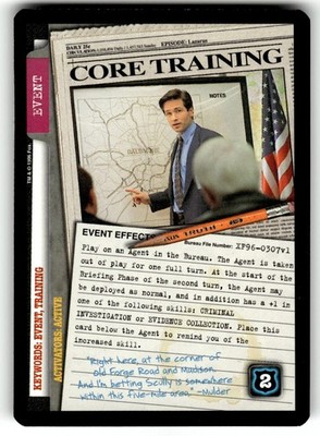 The X-Files Premiere Card #307 C Core Training