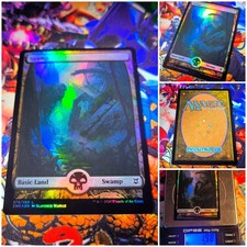 MTG Swamp V.2 🇬🇧  Nm Full Art Expedition Land FOIL Zendikar Rising ZNR OG