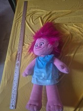 Build a Bear Dreamworks Trolls Princess Poppy Plush Doll 23  Pink w/ Dress BABW